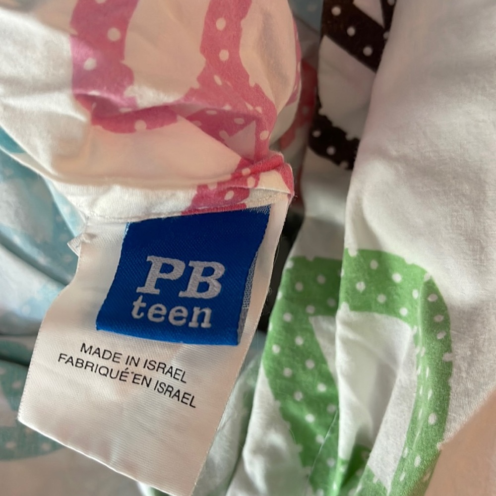 Pottery barn teen queen duvet and 2 pillow shams